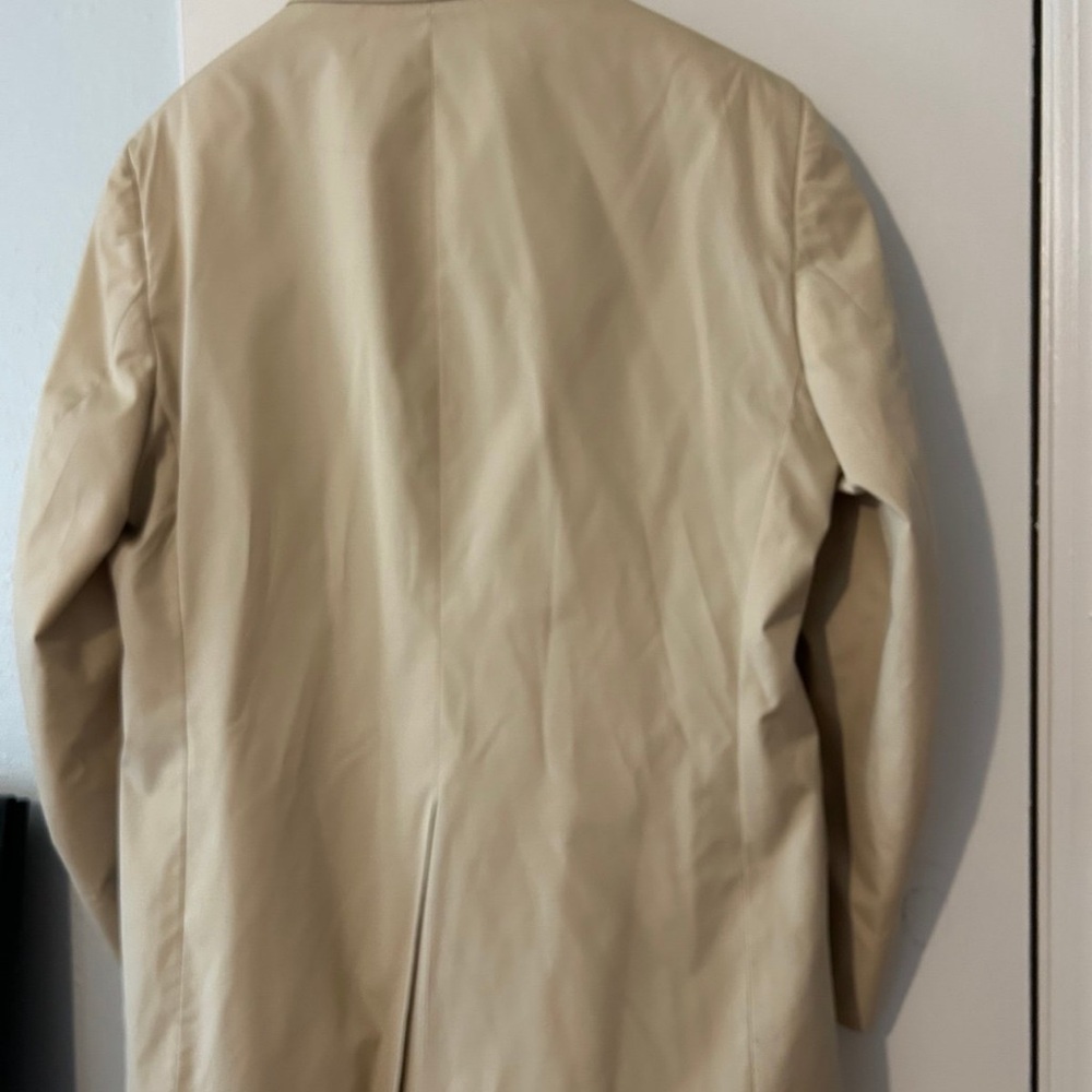 L.L. Bean Tan Trench Coat with Hip-Length Design